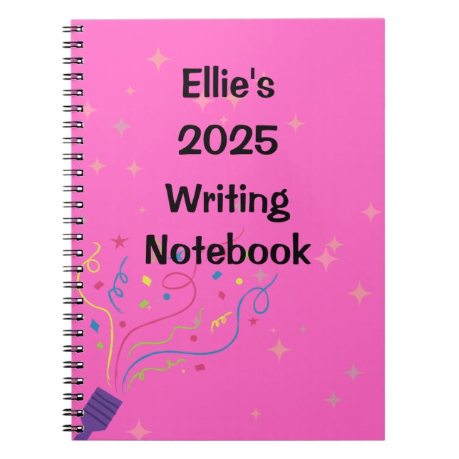 Nom personnalisé et Carnet d'écriture d'année (Devant)