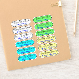 Nom Personnalisé Étiquettes (Ce Livre Appartient A