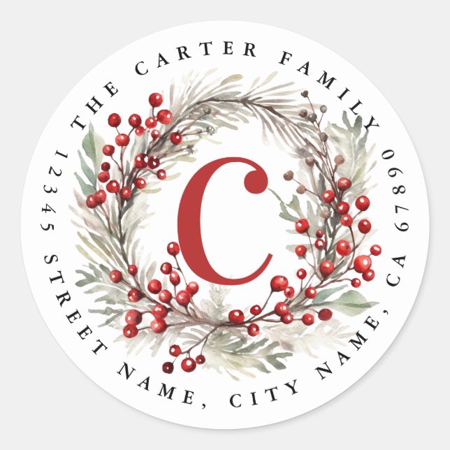 Nom personnalisé Étiquettes de adresse rondes (Devant)