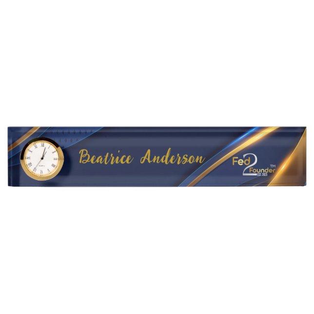 Nom personnalisé Fed2Fondateur Plaque (Devant)