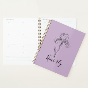 Nom personnalisé Février iris Fleur de naissance