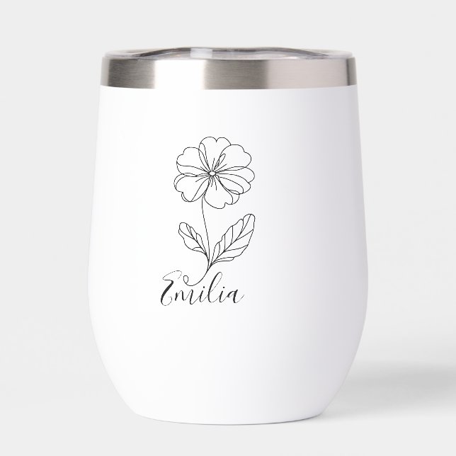 Nom personnalisé Février primrose Fleur de naissan (Arrière)