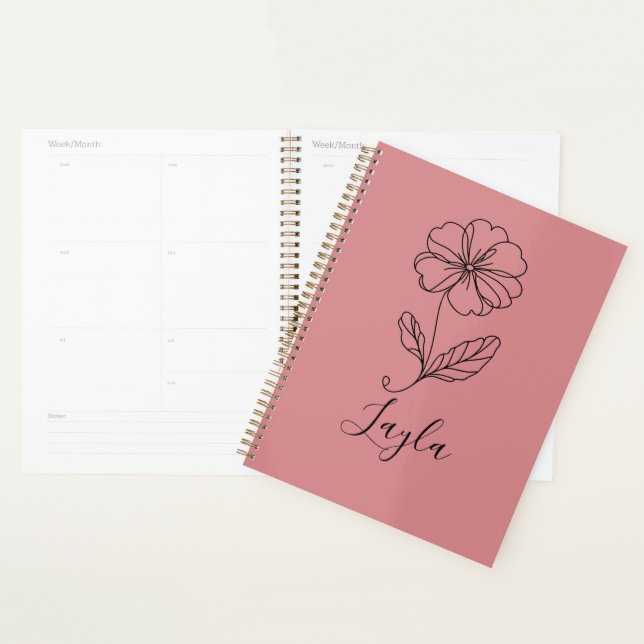 Nom personnalisé Février primrose Fleur de naissan (Devant avec enveloppe)