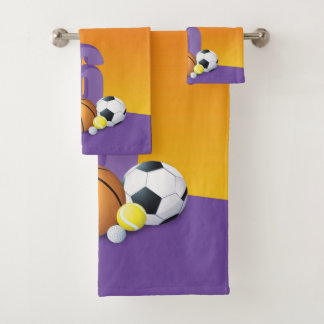 Nom personnalisé Fille 6e anniversaire Sports Ball
