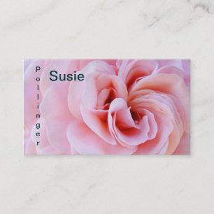 Nom personnalisé Fleur rose Carte de visite