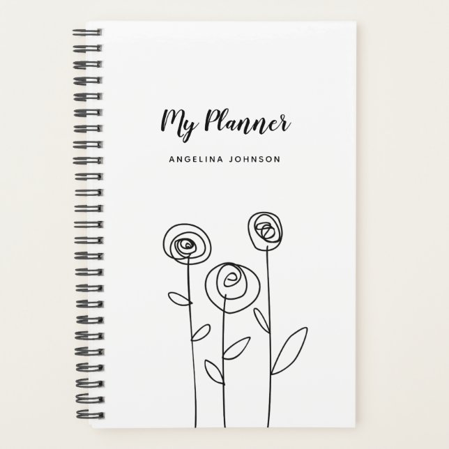 Nom personnalisé floral minimal (Devant)