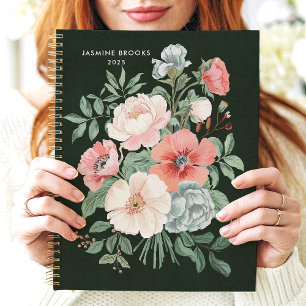 Nom personnalisé floral sombre élégant