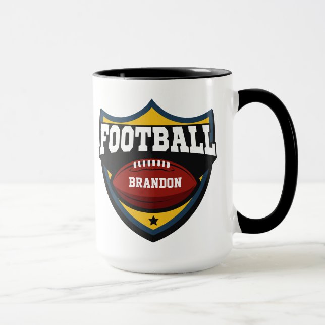 Nom personnalisé Football Logo tasses (Droite)