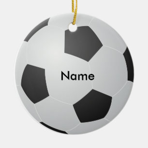 Nom personnalisé Football Ornement de Noël
