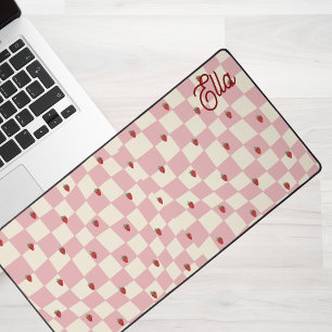 Nom personnalisé fraise rose filles
