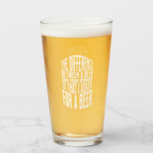 Nom Personnalisé Funny Pint Moderne Verre de bière
