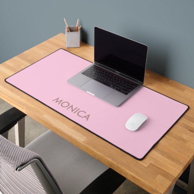 Nom personnalisé girly rose (Bureau 2)