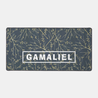 Nom personnalisé Gold Feuilles foncé