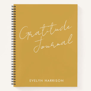 Nom personnalisé Gratitude Journal Dusty Jaune