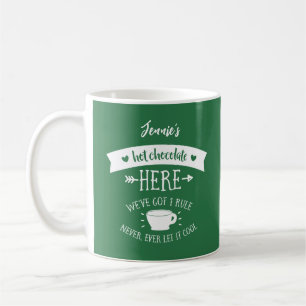 Nom personnalisé Green Hot Chocolate Mug
