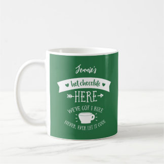 Nom personnalisé Green Hot Chocolate Mug