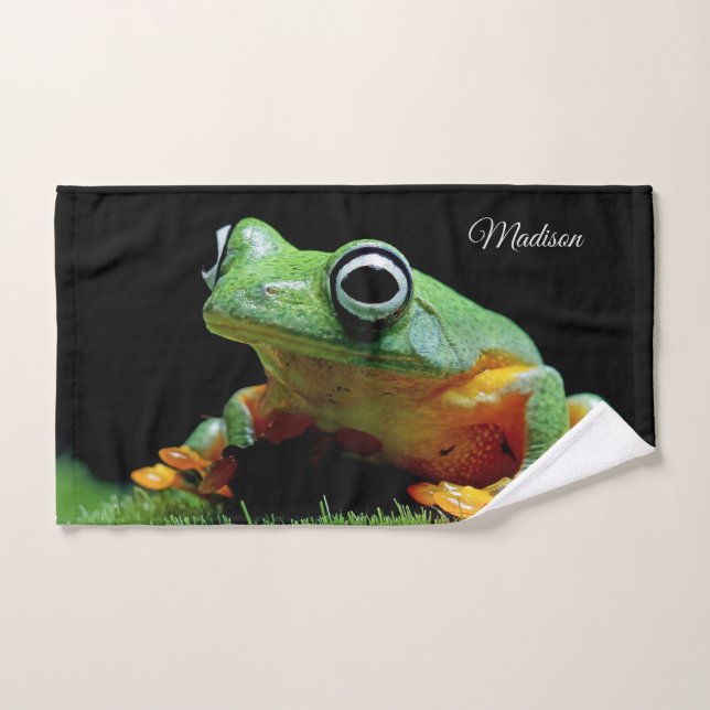 Nom personnalisé Grenouille serviette à main (Serviette à main)
