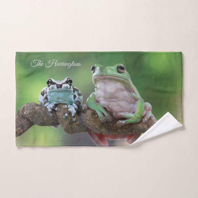 Nom personnalisé Grenouille serviette à main (Serviette à main)