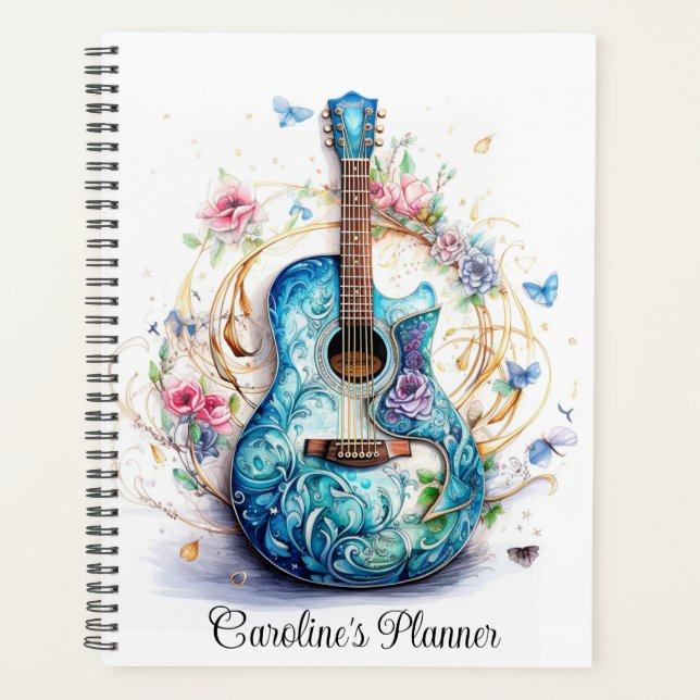Nom personnalisé Guitare Planner, Guitare (Devant)