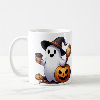 Nom personnalisé Halloween fantôme tasse de café