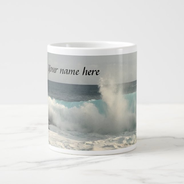 Nom personnalisé Hawaii Jumbo Coffee Mug (Devant)