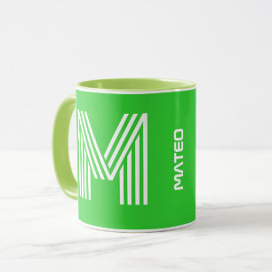 Nom personnalisé, initiale de monogramme   Mug à c