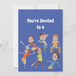 Nom personnalisé Invitation de la fête de baseball