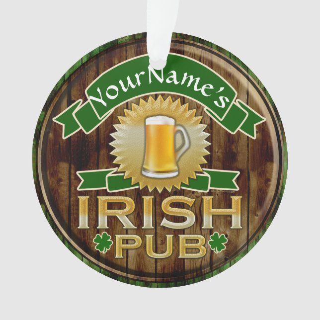 Nom personnalisé Irish Pub Signer la Saint Patrick (devant)