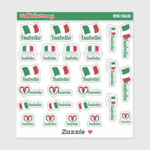 Nom personnalisé italien Étiquettes Italie