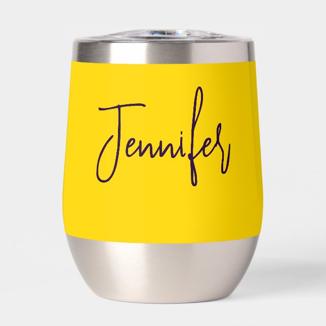 Nom personnalisé jaune de texte pourpre (Avant)