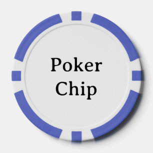 Nom personnalisé Jetons de Poker Bleu