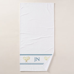 Nom Personnalisé Joueur De Tennis Marine Et Blanc