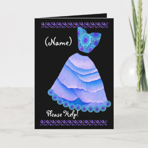 NOM PERSONNALISÉ Junior Bridesmaid Invitation BLUE