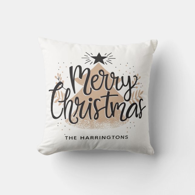 Nom personnalisé Lancer des oreillers de Noël (Recto)