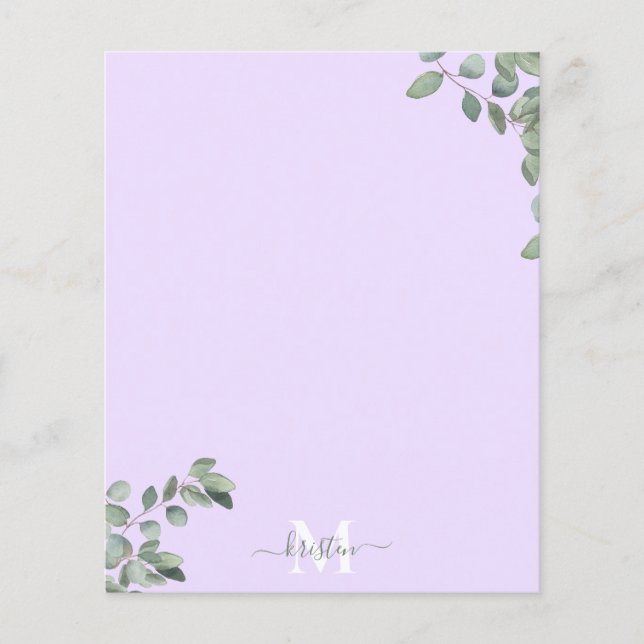 Nom personnalisé Lavender Eucalyptus (Devant)