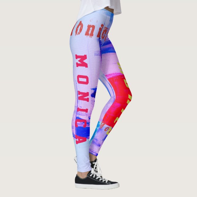 Nom personnalisé Leggings arc-en-ciel (Droite)
