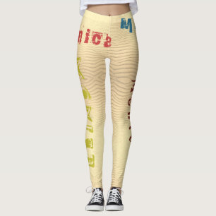 Nom personnalisé Leggings de sable du désert jaune