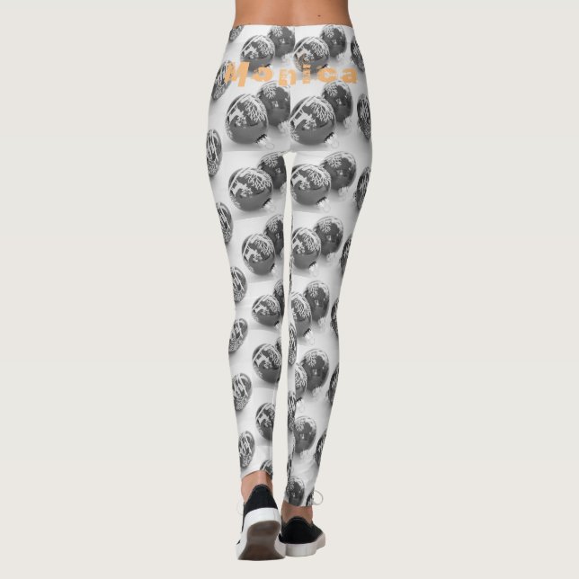 Nom personnalisé Leggings noirs (Dos)