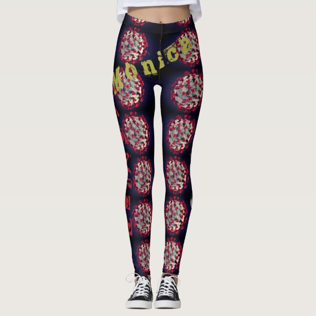 Nom personnalisé Leggings tribaux (Devant)