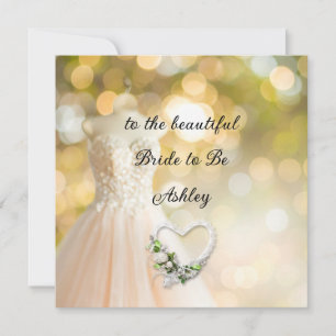 Nom personnalisé Mariage robe mariée à être carte