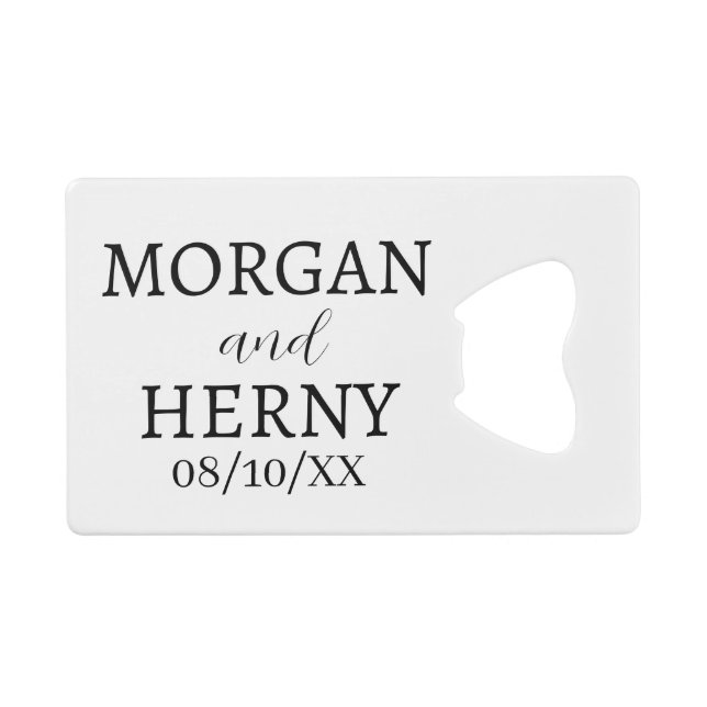 NOM PERSONNALISÉ MARIAGE STYLÉ MODERNE  (Devant (Horizontal))