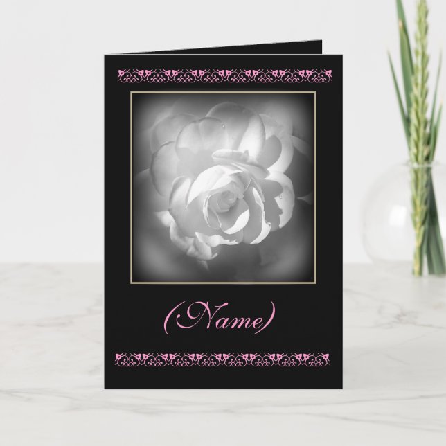 NOM PERSONNALISÉ Matron d'honneur Invitation Rose  (Devant)