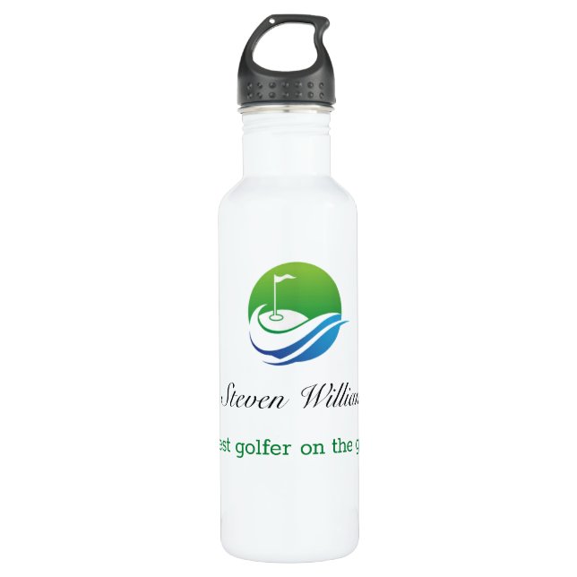 Nom personnalisé Meilleure bouteille d'eau de Golf (Devant)
