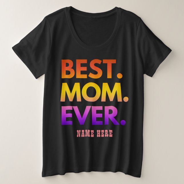 Nom personnalisé Meilleure Maman Typographie Cadea (Design devant)