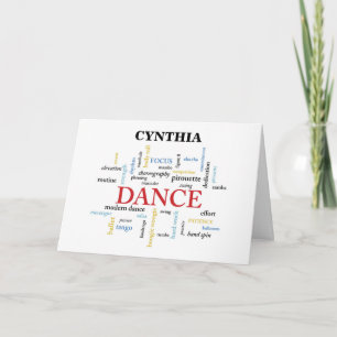 Nom personnalisé Merci enseignant de danse en mots