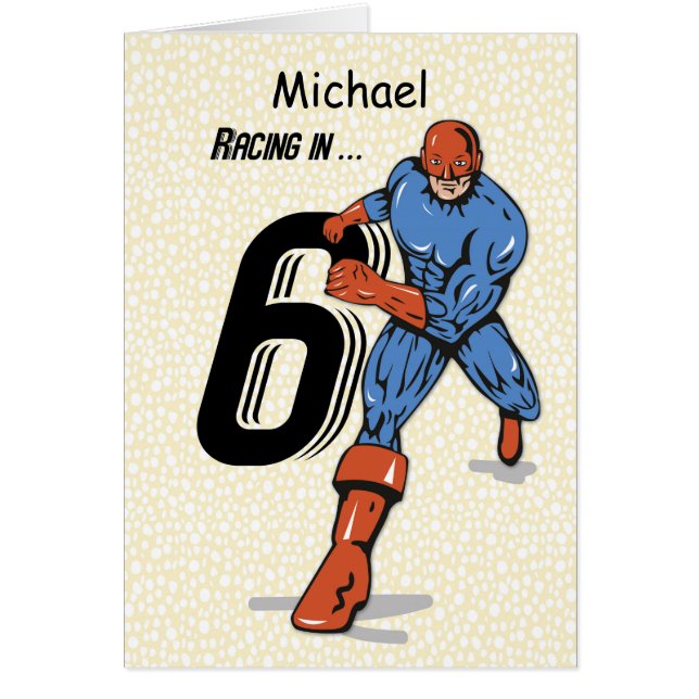 Nom personnalisé, Michael, Superhéros du 6e annive (Devant)