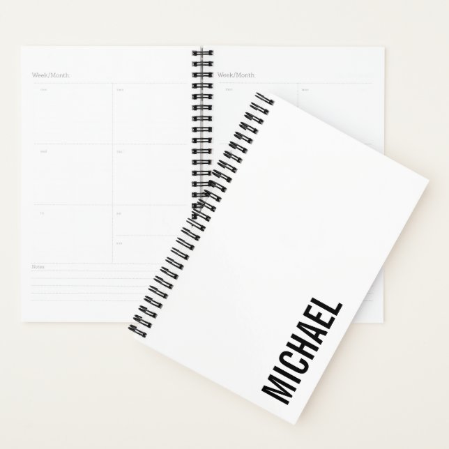 Nom personnalisé minimaliste moderne (Devant avec enveloppe)