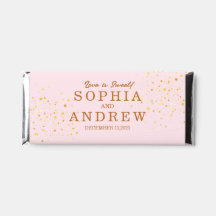 Nom personnalisé moderne couple or pailleté, Date