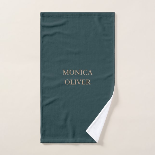 Nom personnalisé moderne minimaliste professionnel (Serviette à main)