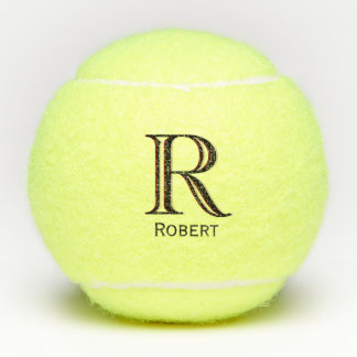 Nom personnalisé Monogramme balle de tennis